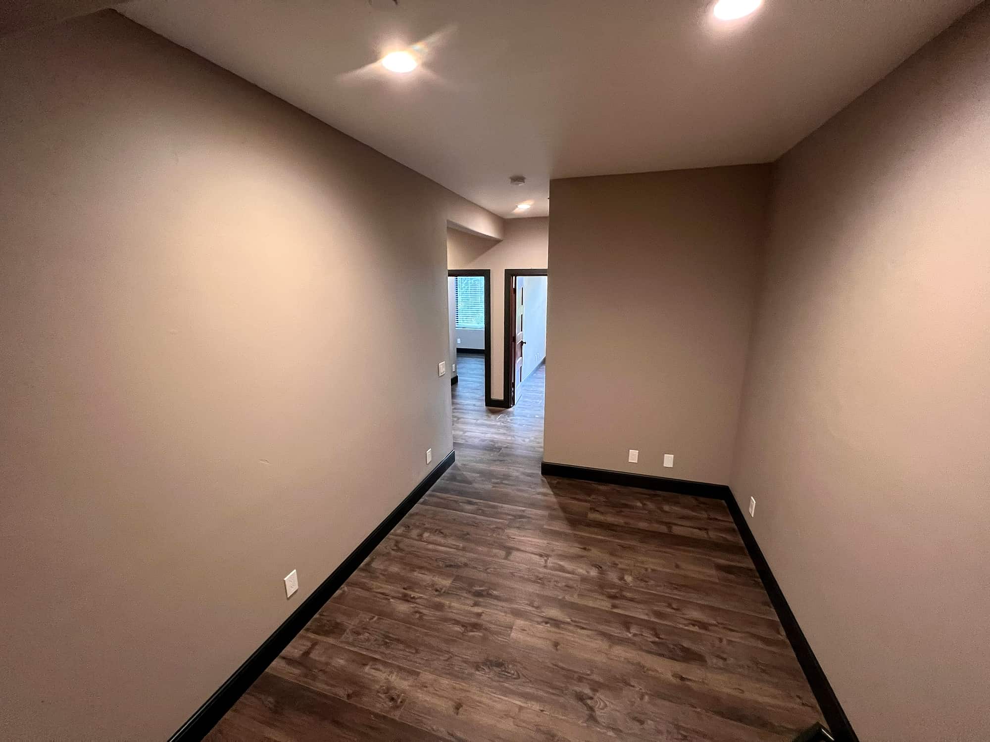 The hallway toward the gear room